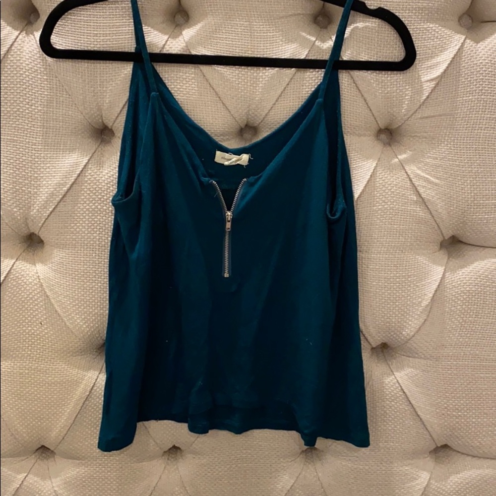 Silence + noise zipper tank top